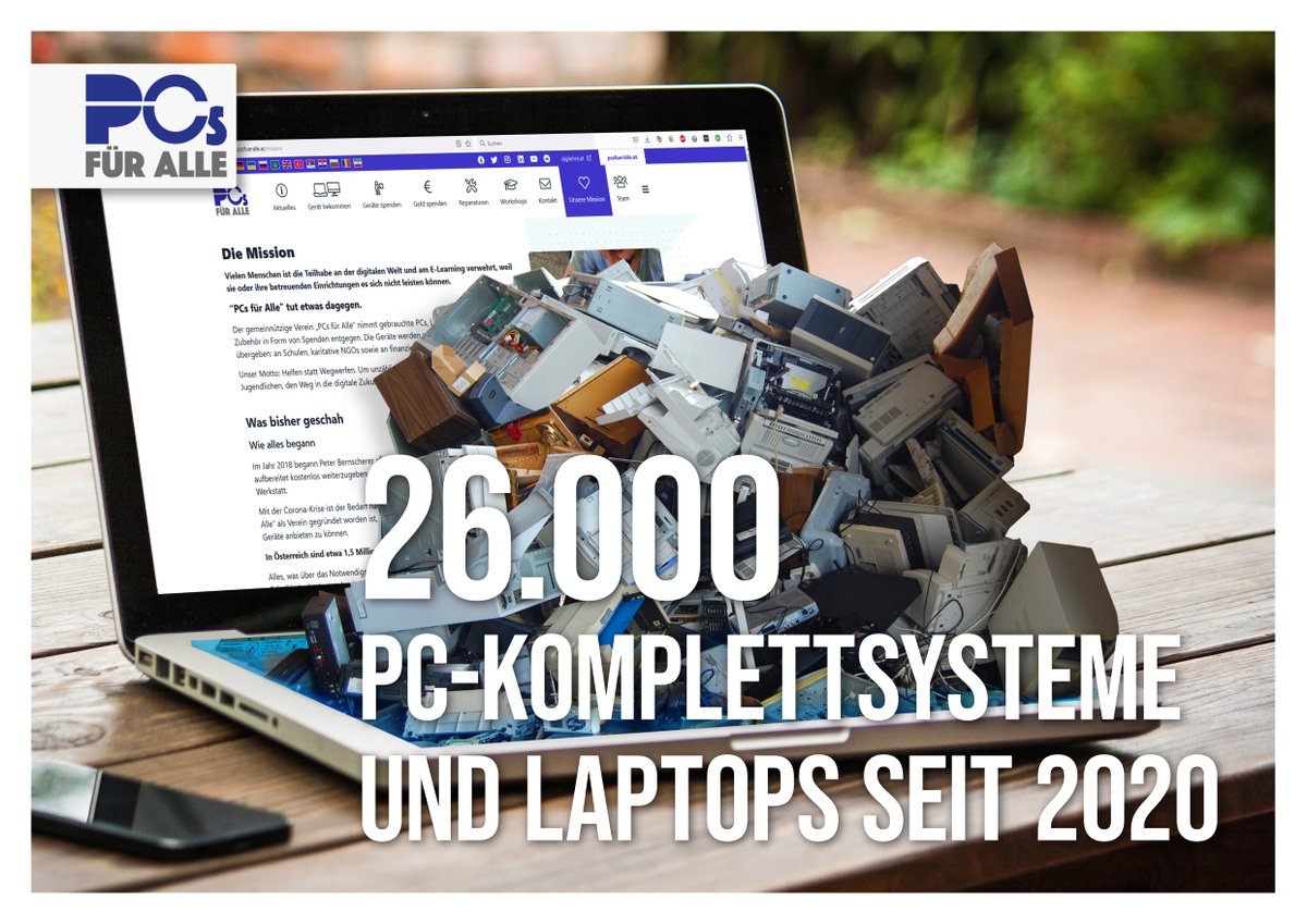 PCsfueralle's tweet photo. 80% der CO2-Emissionen eines PCs entstehen während der Produktion.  Indem du deinen alten PC spendest, statt wegzuwerfen, kannst du nicht nur Elektroschrott reduzieren, sondern auch einen erheblichen Beitrag zum Umweltschutz leisten. Jede Spende zählt https://t.co/AiFwfJSOfM https://t.co/5oBBc6qKKV