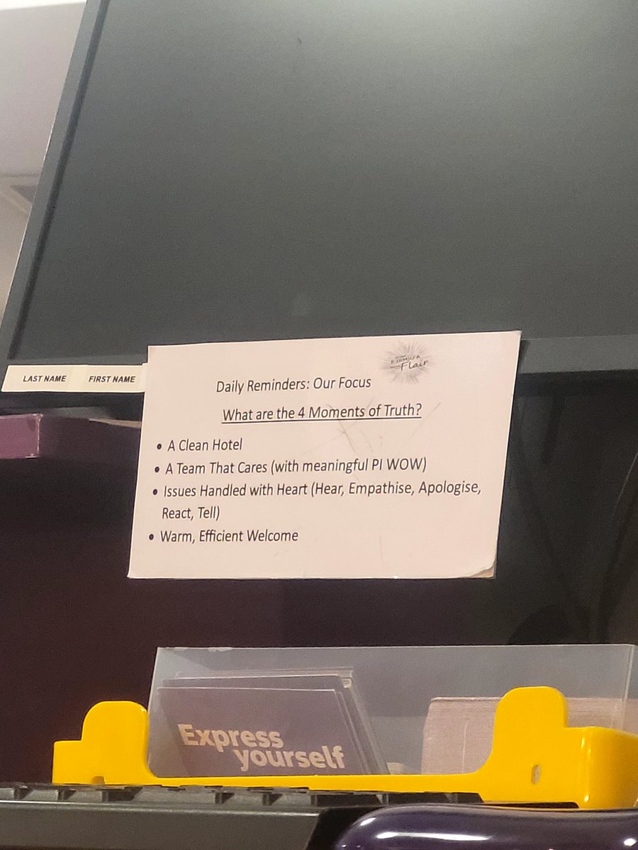 dancingstarlisa's tweet photo. @premierinn this is an interesting sign on your front desk; yet we keep being told nothing more you can do.... https://t.co/nSamjthYmU