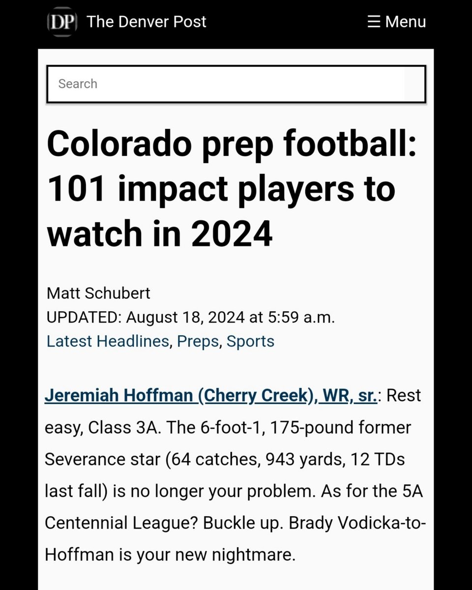 New Nightmare 🫣

<a href="/denverpost/">The Denver Post</a> <a href="/postpreps/">Denver Post Preps</a> <a href="/CreekFB/">CherryCreek Football</a> <a href="/CCNextLevelFB/">Cherry Creek Next Level 🏈</a> <a href="/BradyVodicka07/">Brady Vodicka</a>  <a href="/CharlotteFTBL/">Charlotte Football</a> <a href="/BiffPoggi/">Biff poggi</a> <a href="/TimBrewster/">Tim Brewster</a>