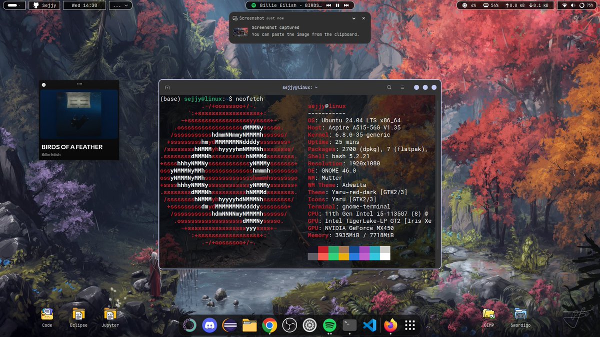jessemvm's tweet photo. My Linux ricing progression over the past 6 months.
GNOME - KDE - Hyprland. https://t.co/KfeTuMQjxh