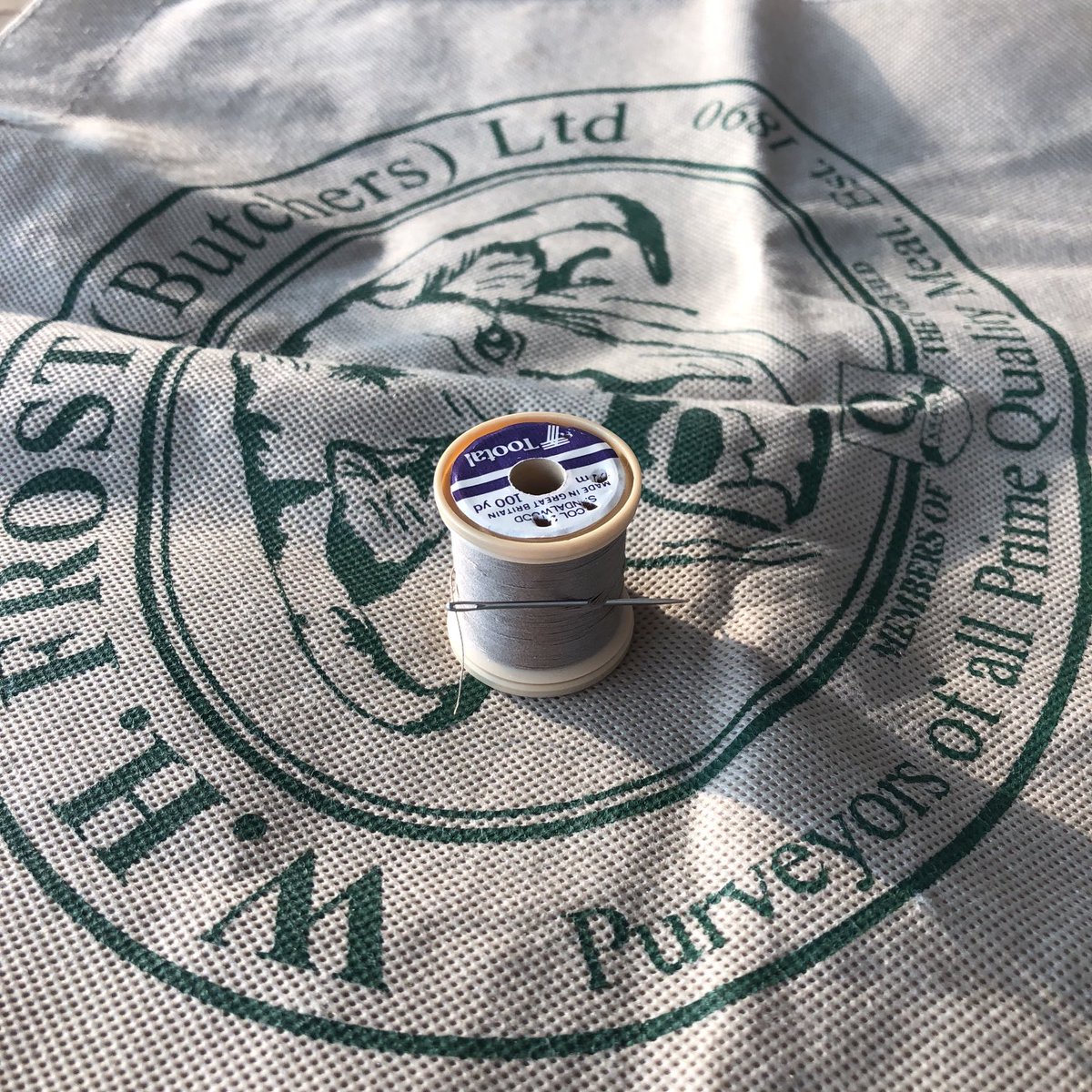 Quick mend of my <a href="/frostybutcher/">Lee Horsley Frost</a> bag