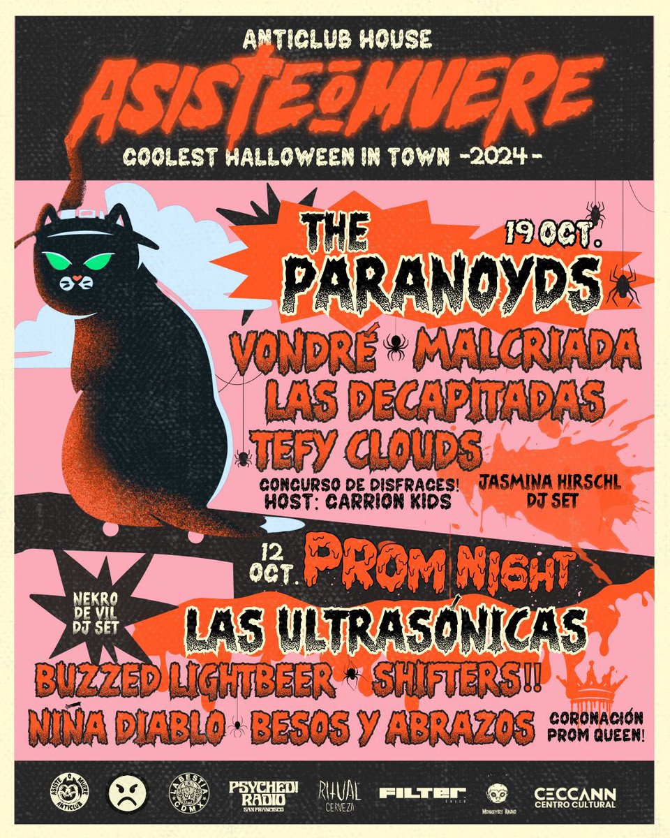 vondremx's tweet photo. Estamos listxs para @asisteomuere 🎃🖤💀 
https://t.co/RrAGf4rIGz https://t.co/osGxp5xjHL
