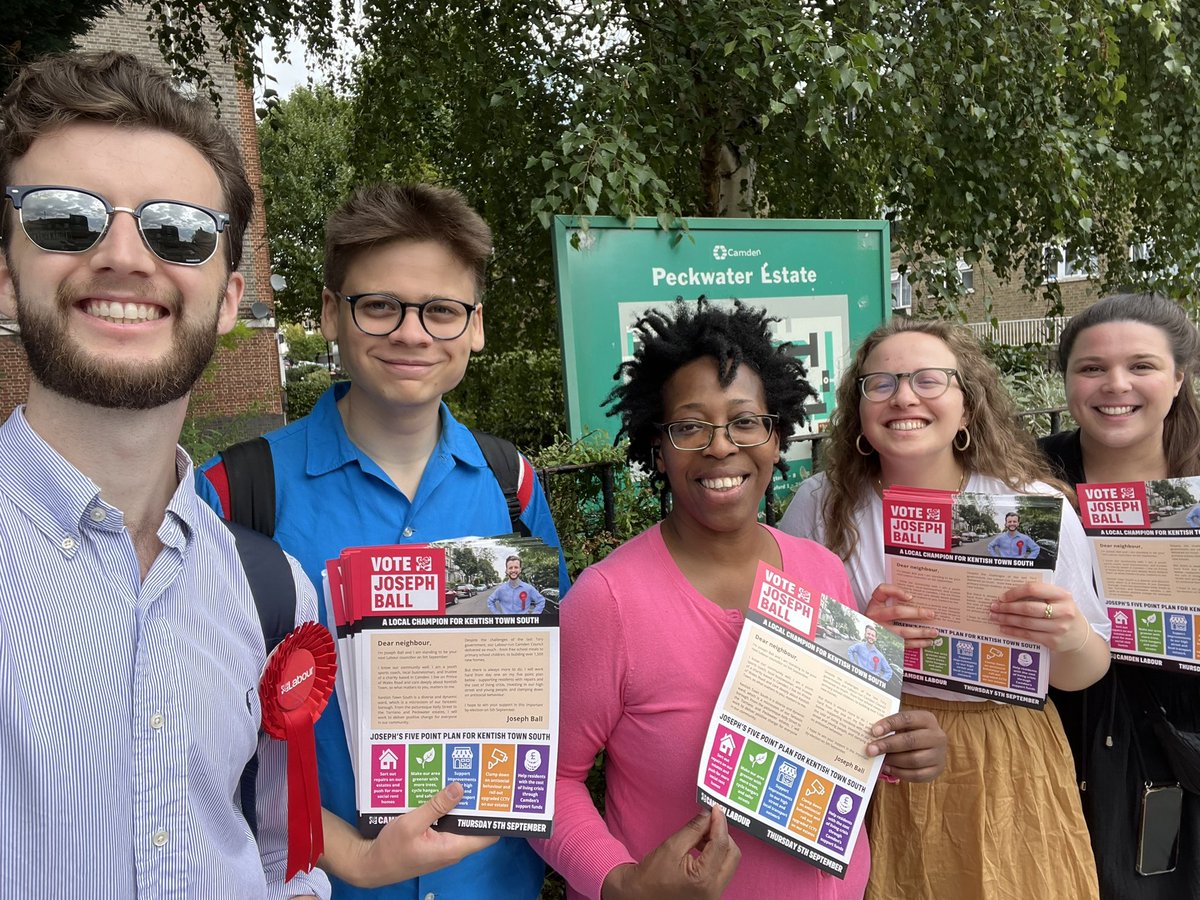 An amazing day out in on the Peckwater Estate and Kentish Town South supporting <a href="/JosephBallKTS/">Joseph Ball</a>! 

Lots of conversations with residents with just 18 days until September 5th 🗳️🌹