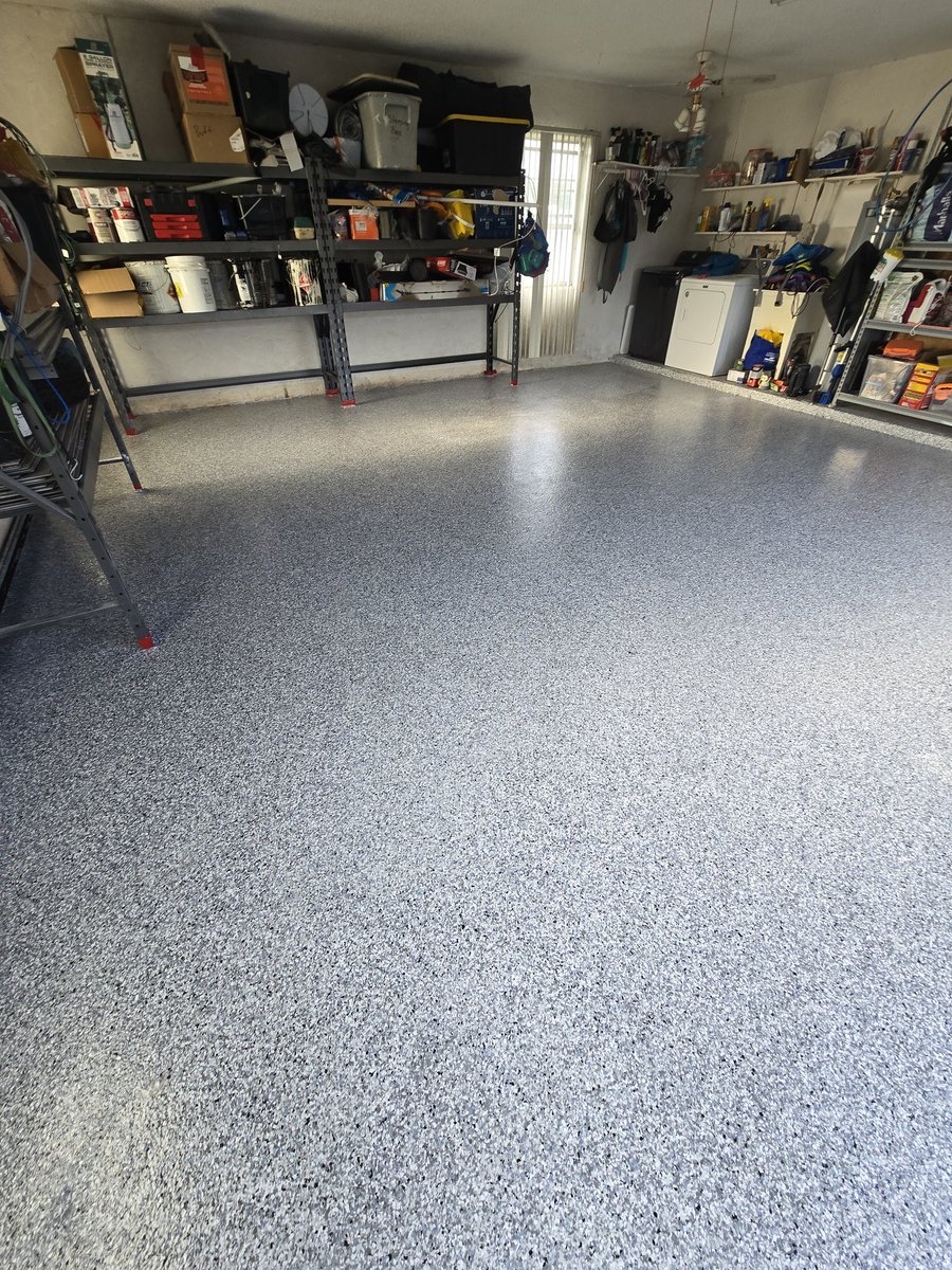 Since the garage was flooded might as well resurface it. #sarasotagarage