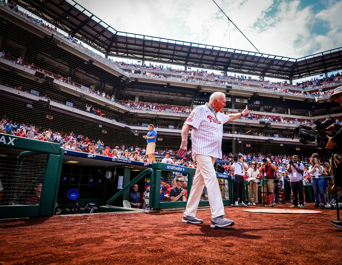 Phillies's tweet photo. '08 champs checking in https://t.co/82ZaaSeS8z