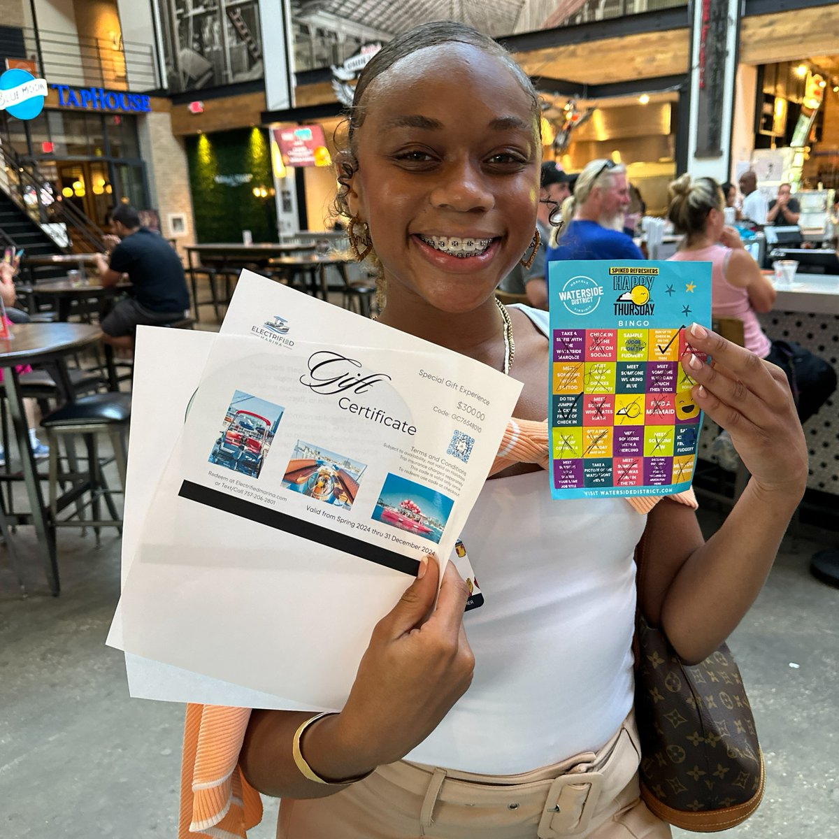 🌞🍹Join us in The Market 8/22 for our monthly evening Happy Thursday party and get a chance to win some awesome prizes like VIP tickets to NYE!! 🤩 

6-9pm
Save the Date! 
bit.ly/3YnQV8U