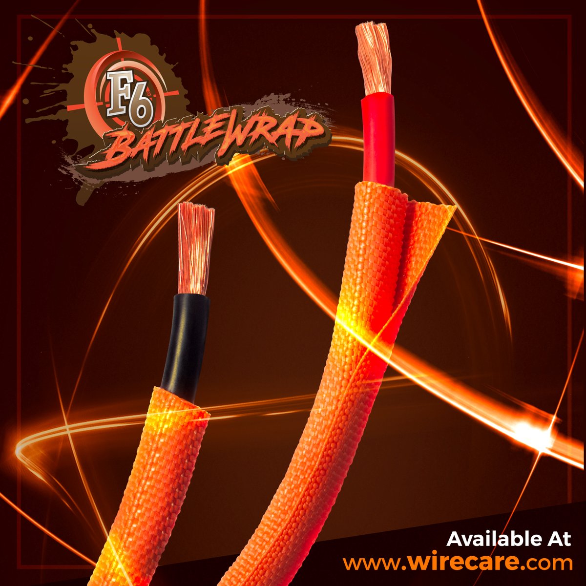wirecare's tweet image. F6® Battle Wrap offers superior cut-through protection and a convenient wrap around design! #WireCare #Techflex #F6BattleWrap #BraidedSleeving #TechflexSleeving #WireHarness
