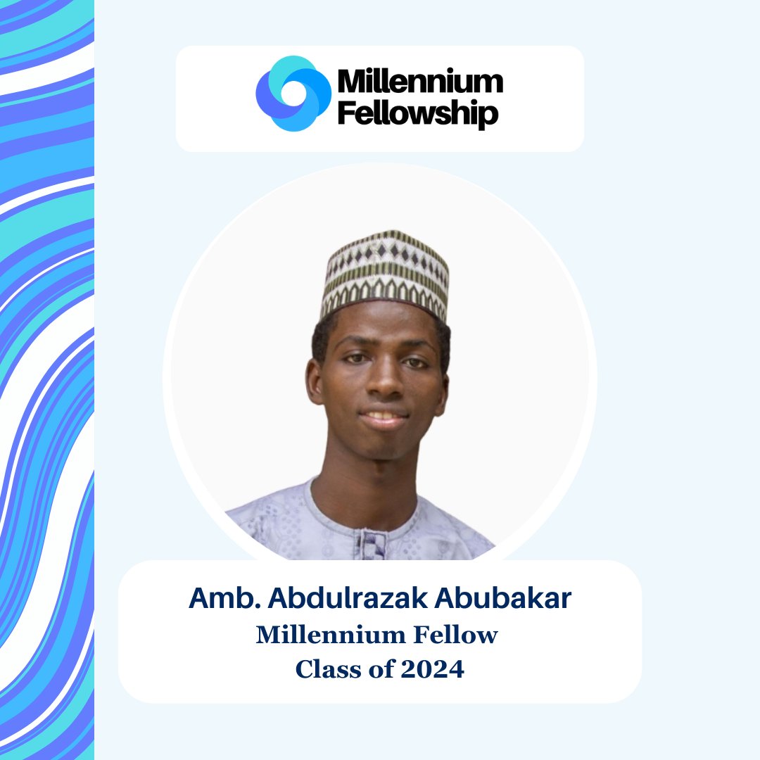 A_dabo32's tweet photo. I'm excited to share that I've been selected as a Millennium Fellow for 2024! This role connects me with over 4,000 peers from 260+ campuses globally, focusing on impactful projects aligned with the UN Sustainable Development Goals. I'm looking forward to making a positive change https://t.co/waoD2oCFOe