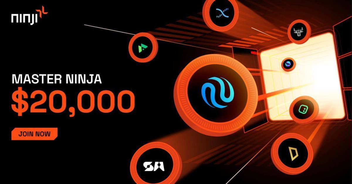 🔥 Airdrop: Master Ninja (INJ)
🎁 Prize Pool: $20,000 worth of INJ
🏆 Winners: For all
💎 The more GEMs you gain, the more rewards you get.

🔗 Airdrop Link: coin98.xyz/Master-ninja-E… (REQUIREMENT FOR ELIGIBILITY: Import your xNinja wallet into Ninji Wallet 👉 gain 20,000 GEMs)