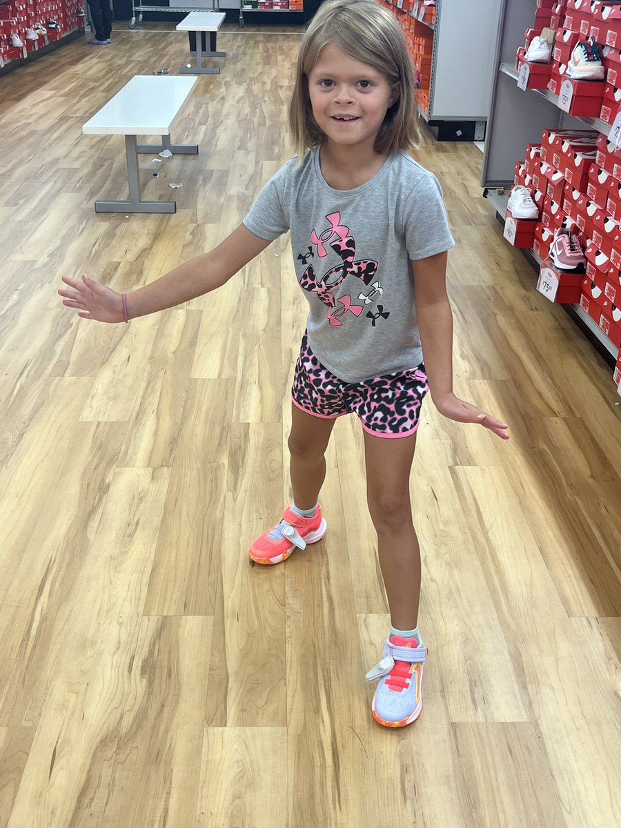 Blair: “Dad I need some new basketball shoes and they need to be colorful like Pelly and Shannon”