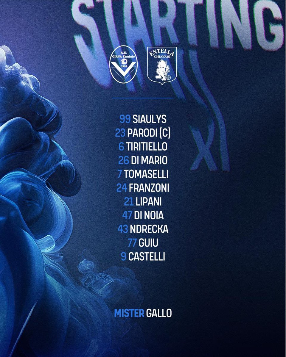 V_Entella's tweet photo. ⚽️ | FORMAZIONE
Gli 11 biancocelesti per il match di Coppa Italia 🤍💙
#ForzaEntella #UnaSolaSquadra https://t.co/UXGRTIMvQB