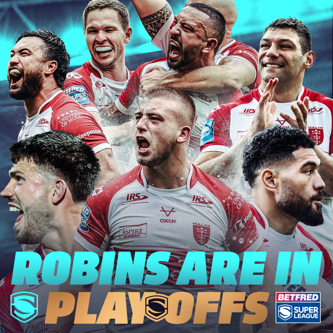 SuperLeague's tweet photo. The Robins are play-off bound 👏

Could 2024 be @hullkrofficial's first ever #GrandFinal appearance? 🙌