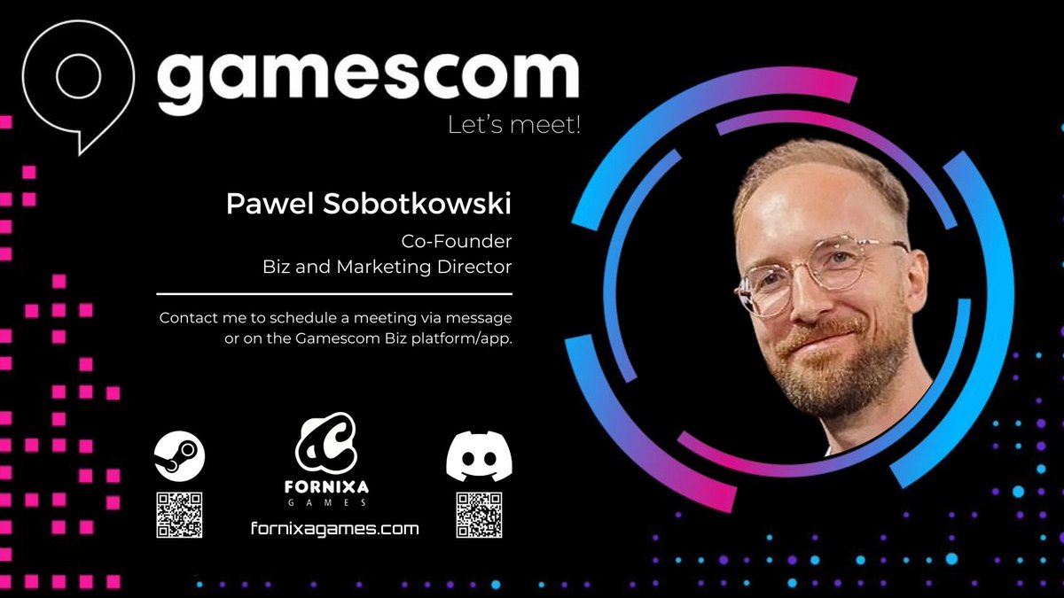 FornixaGames's tweet photo. Let’s meet at @gamescom! Bart &amp; Paweł, Co-Founders of @FornixaGames, on August 23. We’re an #indiestudio crafting artistic, immersive #games. Visit our stand to chat about God Machines, Alpaca Fever, Arkitech: Flood Frenzy, and explore collaborations. #gamescom #gaming #gamedev https://t.co/t9TW5YgwkZ