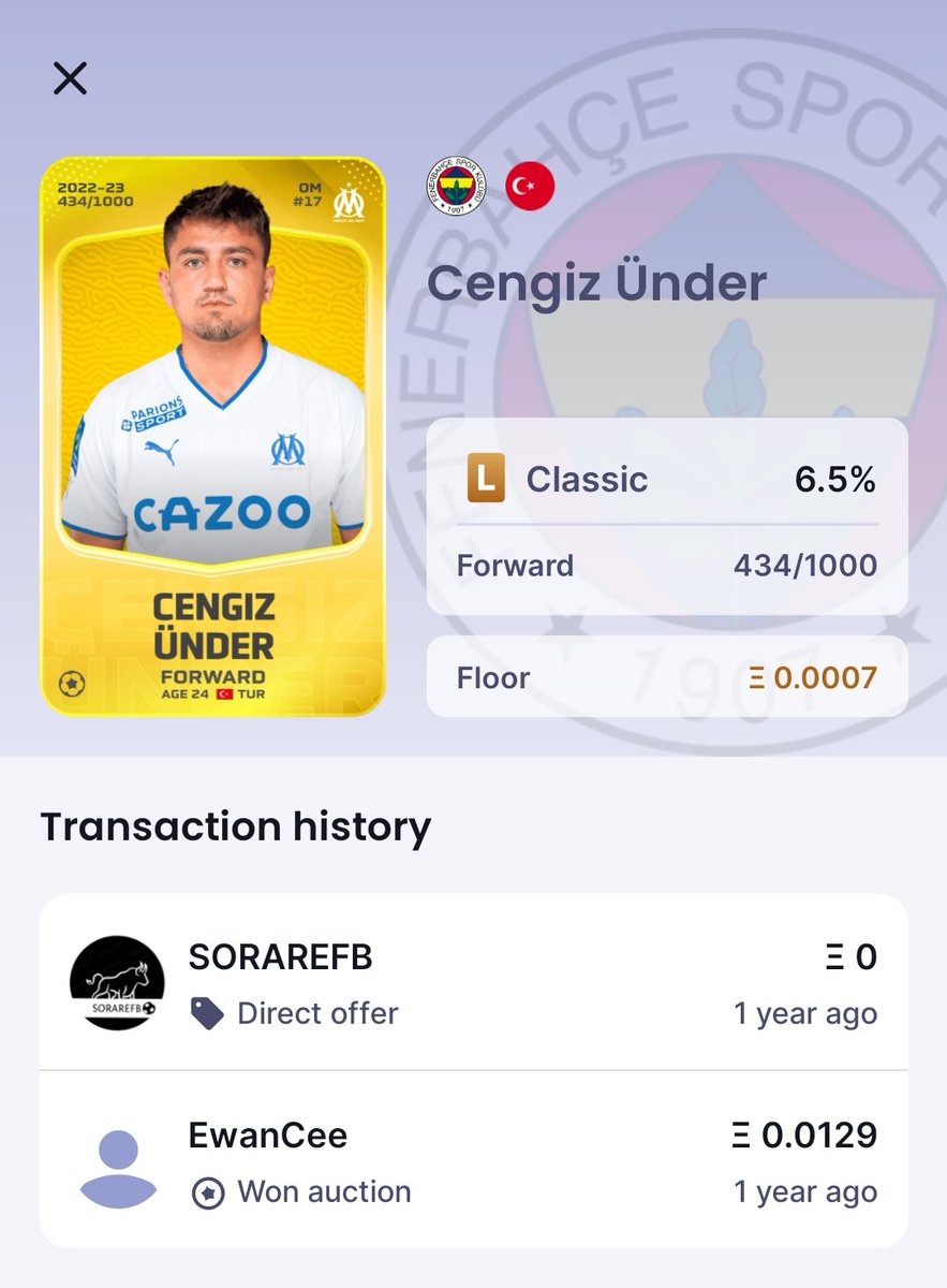 sorarefb's tweet photo. Hello. I will give away the 6 cards you see below. conditions of participation;
=>follow me @sorarefb
=> share
=> Tag 2 friends in the comments. and write your username. The results will be announced after the @CRizesporAS &amp; @Fenerbahce match this weekend. #sorare @Sorare https://t.co/ZSO7VLOzrw