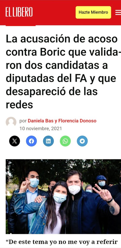 patricialedesm7's tweet photo. En relación #isabelamor @totiorellanag cercana a Gabriel borich Es una de las fundadoras del que fuera su partido convergencia social , se recuerdan el de las platas ?y no solo eso fue!! Ella desarticuló la denuncia de acuso de acoso sexual 👇#leykarin https://t.co/6ERI8VIucy