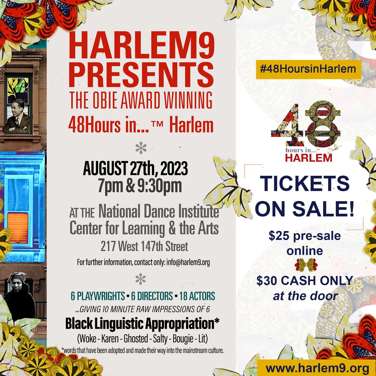 Hey *|FNAME|* ! "48Hours in...™Harlem" is ONE week from today! You have your tickets, right ? - mailchi.mp/574ca4b0c5a8/4…