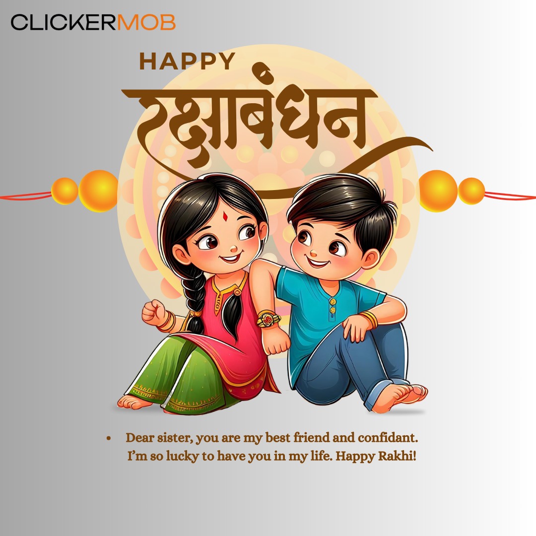 clickermob's tweet photo. Wishing you endless joy and happiness this Raksha Bandhan, dear brother/sister.

#happyrakshabandhan #celebration #happy
#sisterlove https://t.co/0d2JtAWegy