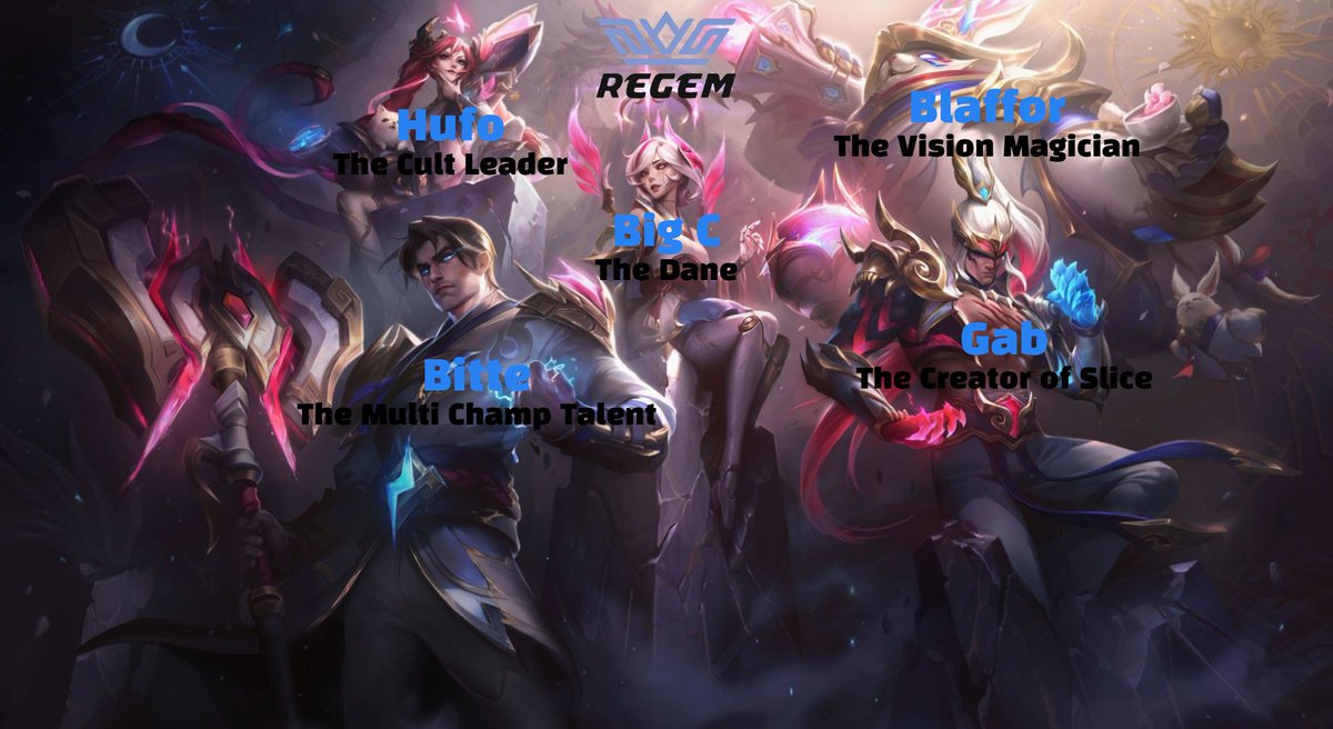 REGEM BLUE IS MAKING THEIR COMEBACK IN @Onlineligan , STRONGER THAN EVER READY TO SHINE! #SOLS9

Top: Bitte (Unknown dane)
Jungle: <a href="/Gab_SWE/">Gab</a> (Bloodline leader / ÅOL champion)
Mid: Store C (SOL S4 BRONZE MEDALIST)
ADC: <a href="/TheHufo/">TheHufo</a> (SOL S3 WINNER)
Support: <a href="/LucasMagasin/">Lucas Andersson</a> (SOL S3 WINNER)