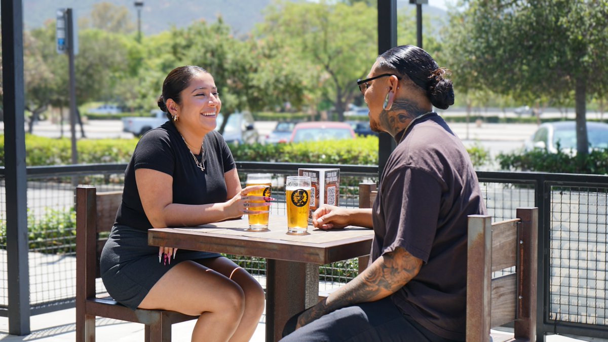 PintsPedals's tweet photo. Good times on the Pedal's patio! Come wrangle in the weekend with another round of delicious food, tasty beer and good company. Be sure to grab a pint of our Hazy IPA Vertigo Goggles, now on tap with a new and improved recipe! https://t.co/DPa9XXakGd