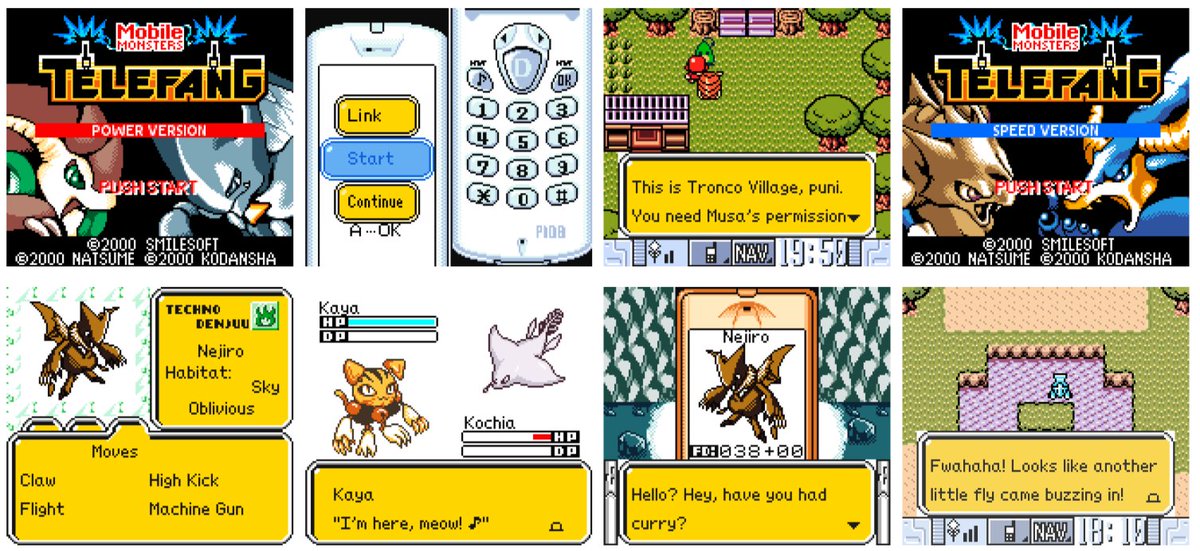 After nearly 16 long years, the Telefang.net team is overjoyed to announce that the translation patch for Keitai Denjuu Telefang 1 (both Power and Speed versions) is complete! wiki.telefang.net/Wikifang:Telef…