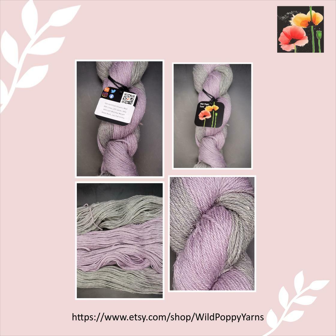 Awesome! Amazing! Our latest arrival. Hand Dyed Yarn - Greyed Lilac - Organic Wool Linen Blend DK Yarn at $20.00. 
wildpoppyyarns.etsy.com/listing/177087…
#RepeatingColorway #DoubleDipDyed