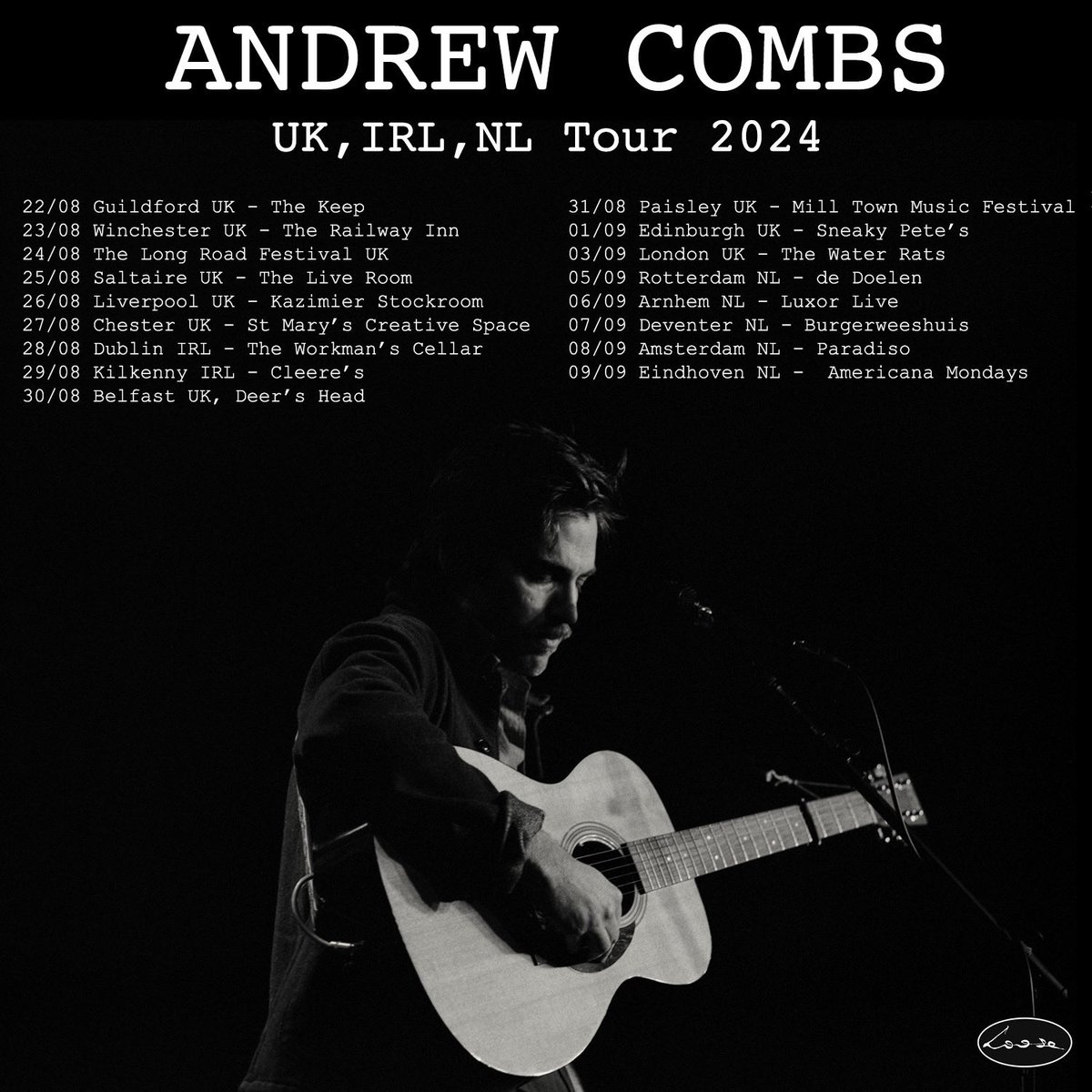 Is this thing on? Does anyone use this app? Anyways my new record comes out Friday and UK/IRL/NL tour starts Thursday. Tix at andrewcombsmusic.com/tour