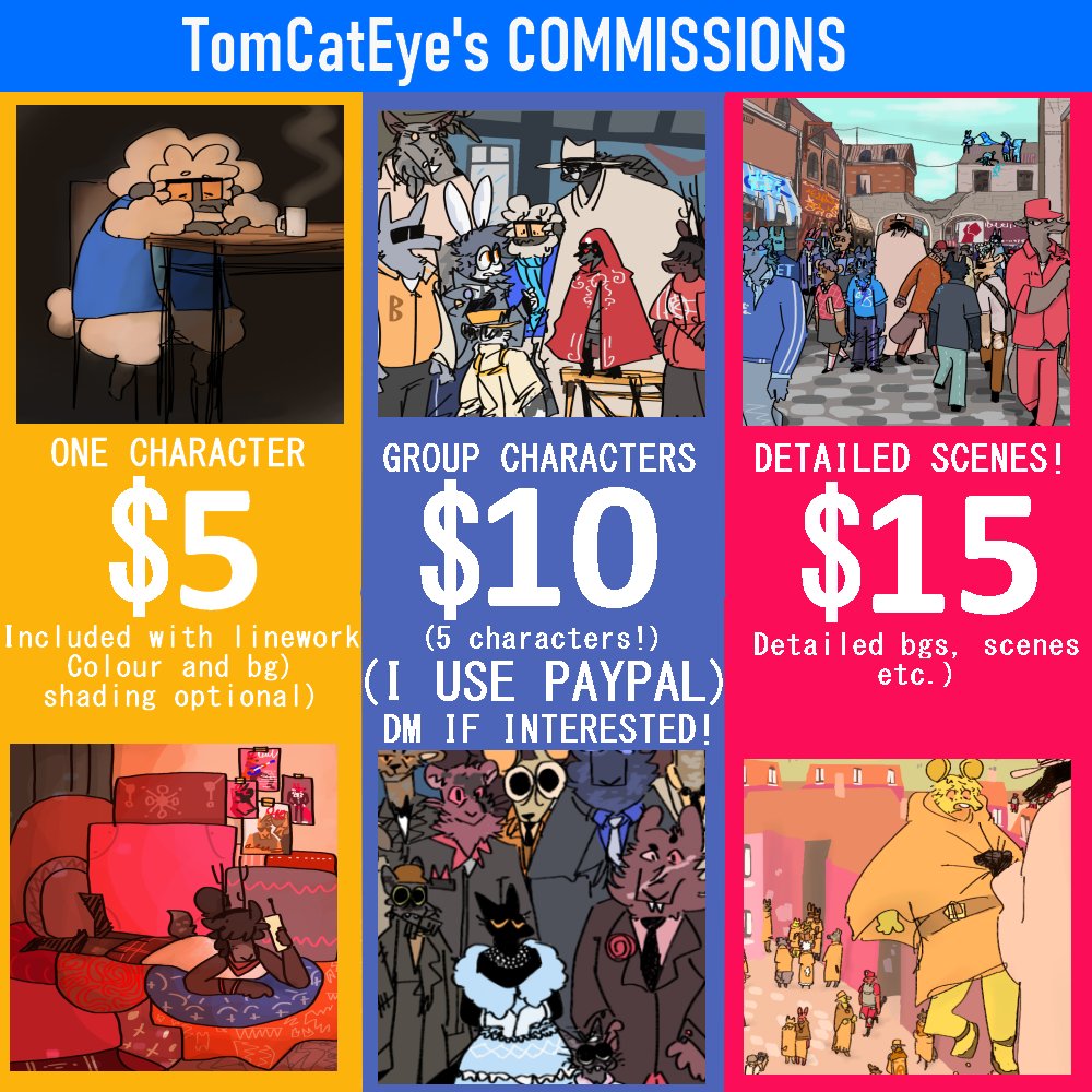 TomCatEye's tweet image. Commissions now normal, DM if you want a drawing!