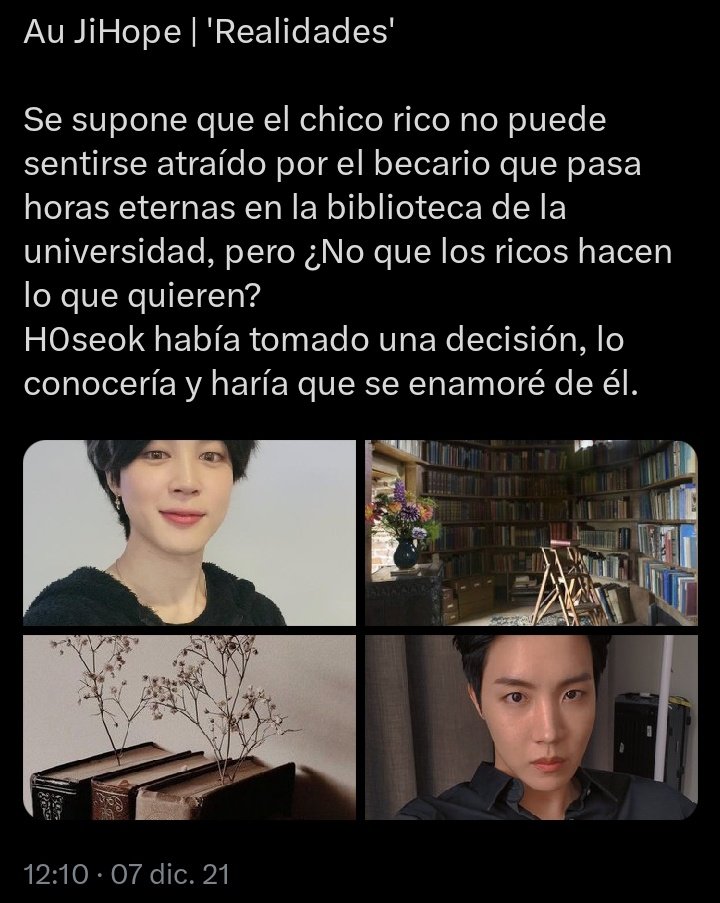 Nevermind__93_'s tweet photo. Au JimHope | 'Realidades'

—Au subido a mi cuenta de suscriptores y con el permiso de elles de compartirlo por aquí con todes ustedes 💖 https://t.co/2rHogPzZKP