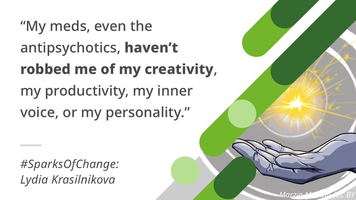 eLife's tweet photo. .@lakrasil believed that cycles of mania fueled her academic success. It took time and a #bipolar diagnosis to realise the damage that it also led to.
She tells #SparksOfChange how medication brought balance to her life and work.
https://t.co/wNWdBtlVxw https://t.co/tWlWKKnIMw