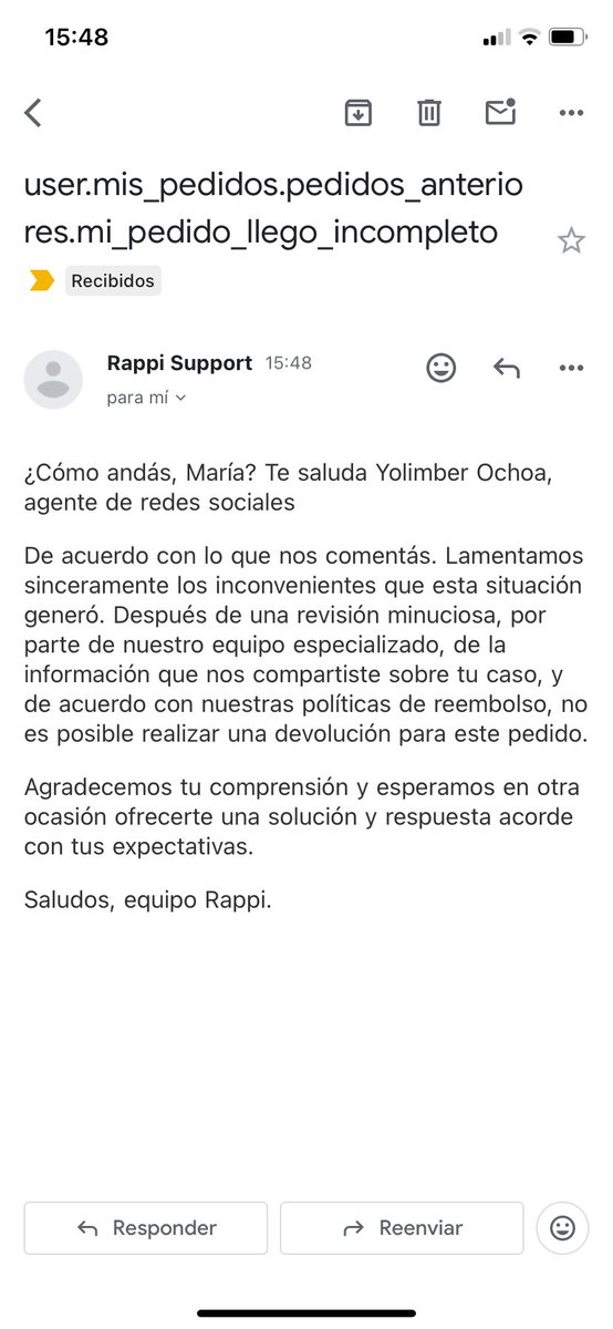 marudemar's tweet photo. @RappiArgentina No entiendo que tanto analisis tienen que hacer del caso. Me cobraron todo el pedido, llegó incompleto y no me quieren devolver lo que cobraron o traerme lo que faltó https://t.co/9mo3K4PzSi