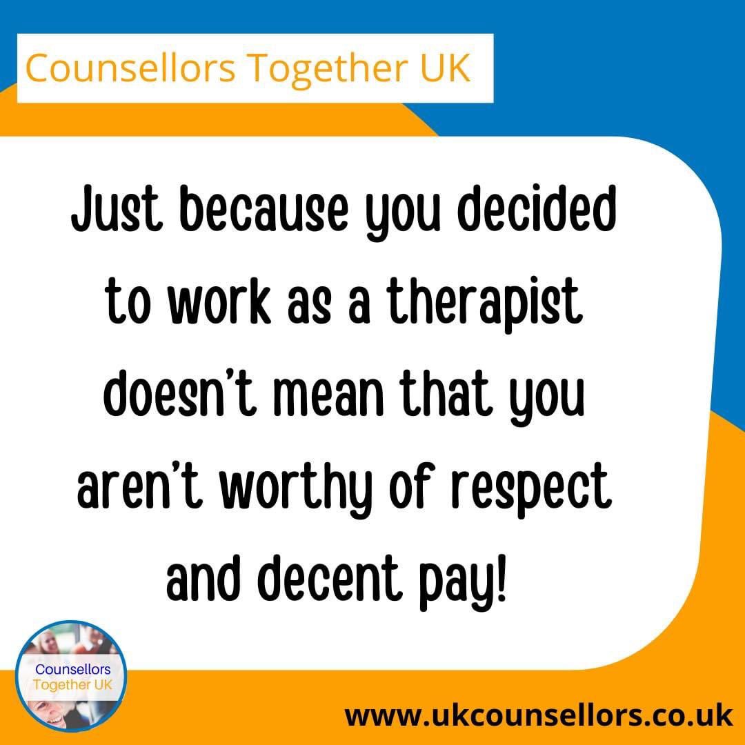 UK_Counsellors's tweet image. Dear counselling organisations, this is your daily reminder to pay your therapists!
Dear Membership Bodies, this is your daily reminder to challenge organisations who don’t!
#TherapistsConnect #counsellorstogetheruk #therapy #mentalhealth #psychotherapy #counselling #fairpay