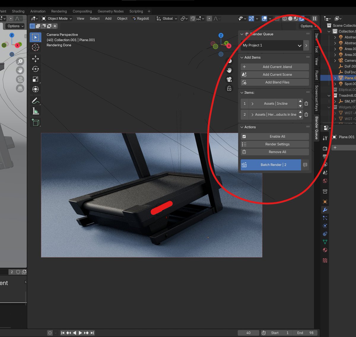 We're getting bombarded with great addons. Here's yet another I need to cover soon. 

Blender Queue! Add scenes (or entire .blend files) to a render queue. When you go to render, choose frame range, samples, percent, persistent data, frame rate, etc. So organized and complete.