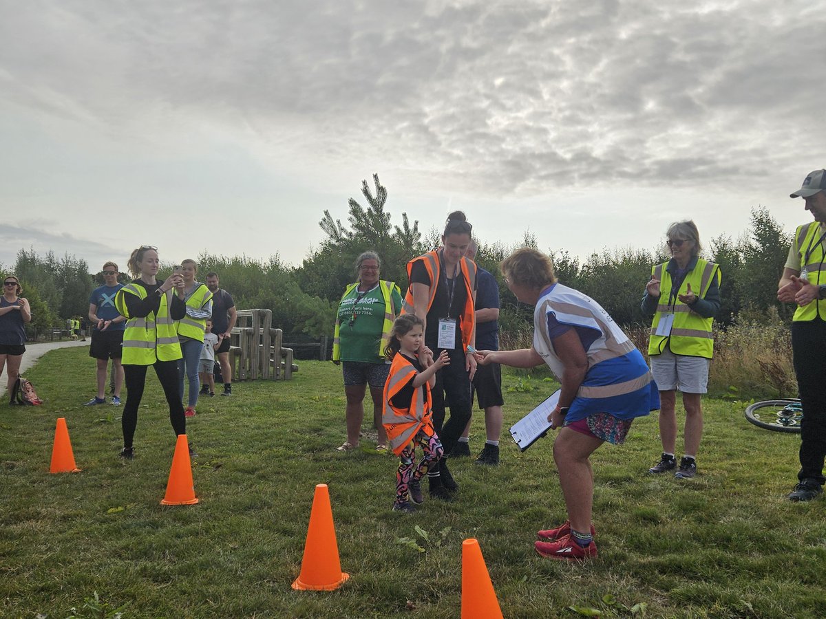 Super proud of this little widget. Got her half marathon wristband from junior <a href="/parkrunUK/">parkrun UK</a> then did her first volunteering as the tail walker today.