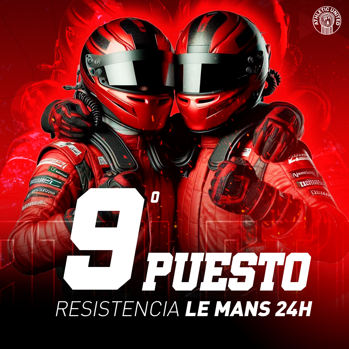 Athl3tic_United's tweet photo. ¡Increíble trabajo de nuestros pilotos en iracing! 🏁🚀

 ¡Hemos terminando P9 en las 24 Horas de Le Mans! 🏆 Gran esfuerzo, trabajo en equipo y estrategia. 

¡Esto es solo el comienzo! 

#iRacing #LeMans24 #P9 #SimRacing https://t.co/RrqQfiGk0O