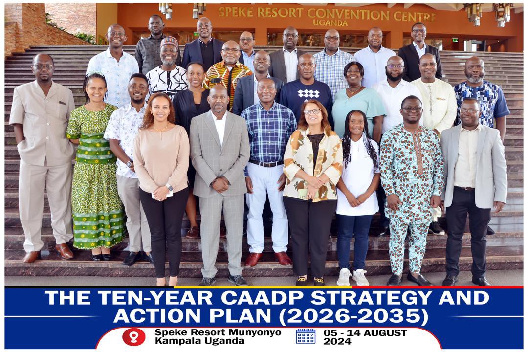 au_ibar's tweet photo. Last week, we joined agricultural experts from across Africa in Kampala to draft the #CAADP 10-Year Strategy & Action Plan; review 13 TWGs reports & independent memoranda to shape Africa’s agricultural future.
More here: https://t.co/C1DXdgvagd
#PostMalabo
#LiDeSA https://t.co/hATjU1K2rl
