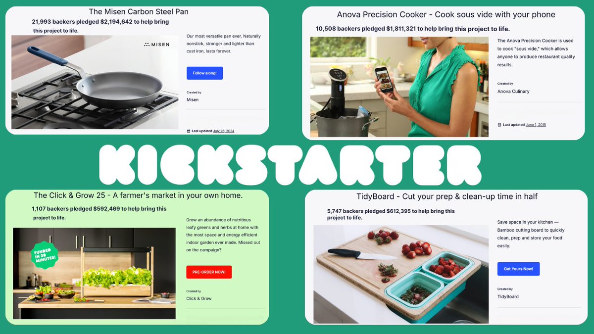 hevssolutions's tweet photo. 💡 Did you know that some of the most innovative products got their start on Kickstarter? From smart gadgets to eco-friendly solutions, @Kickstarter  has helped bring thousands of ideas to life.

#Kickstarter #crowdfunding https://t.co/6uOzs8fI6X