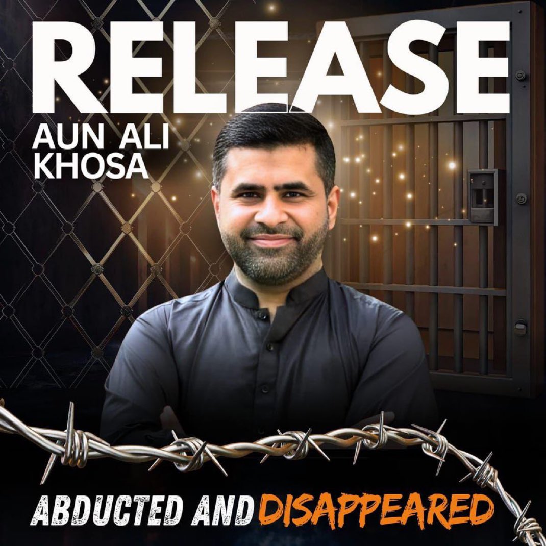 khadijasid751's tweet photo. Aun Ali Khosa has been released from illegal custody! 
He is back home. Alhumdulilah. https://t.co/mDgDsxyibF