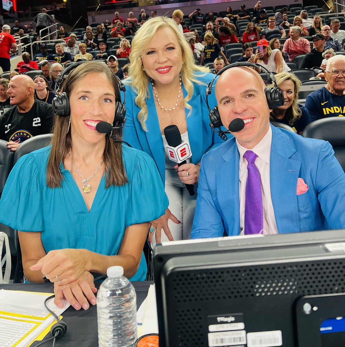 Holly Rowe (@sportsiren) on Twitter photo Can’t make this up…Haven’t worked together for a month and show up today like this. True chemistry. 😂💙 Big game today @abc <a href="/seattlestorm/">Seattle Storm</a> at <a href="/IndianaFever/">Indiana Fever</a> 3:30 pm et
<a href="/RebeccaLobo/">Rebecca Lobo</a> <a href="/RyanRuocco/">Ryan Ruocco</a> Can’t make this up…Haven’t worked together for a month and show up today like this. True chemistry. 😂💙 Big game today @abc <a href="/seattlestorm/">Seattle Storm</a> at <a href="/IndianaFever/">Indiana Fever</a> 3:30 pm et
<a href="/RebeccaLobo/">Rebecca Lobo</a> <a href="/RyanRuocco/">Ryan Ruocco</a>