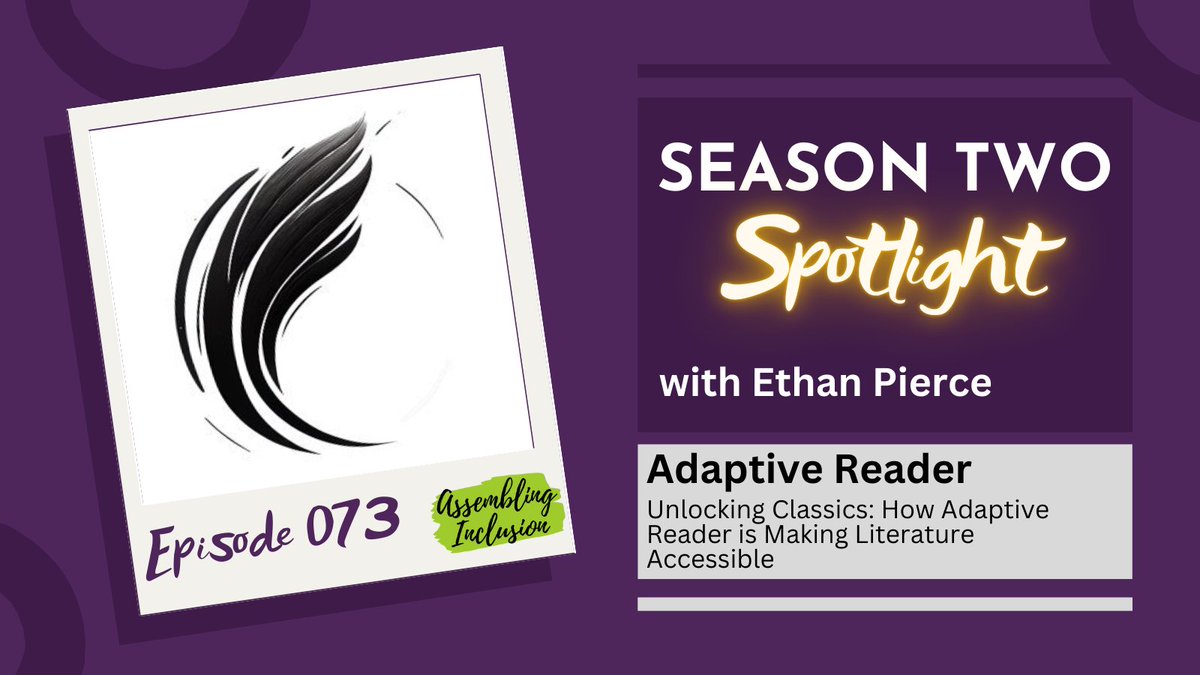 Season 2 Spotlight ✨
Ethan Pierce, founder of <a href="/adaptive_reader/">Adaptive Reader</a>, discusses how the platform makes classic literature accessible for all students. This fall, their entire English language library of leveled public domain texts will be free to schools!

podcasters.spotify.com/pod/show/assem…