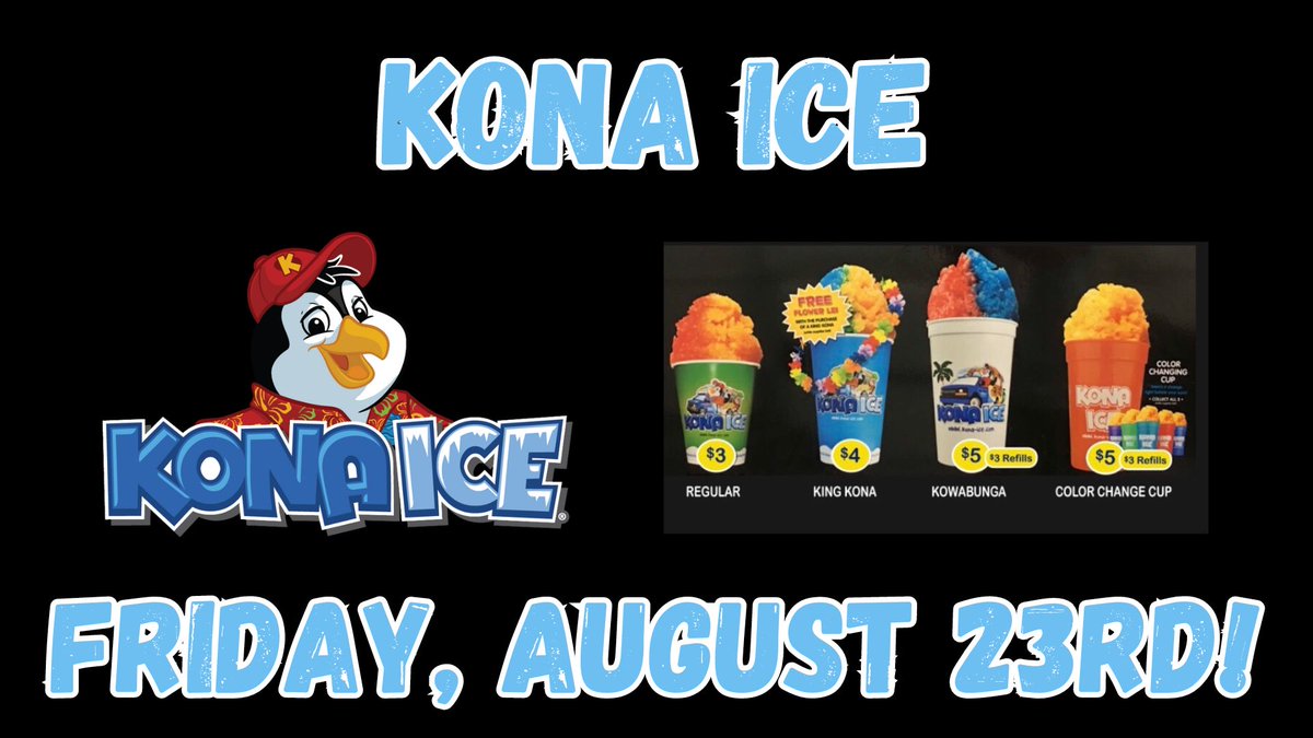 PES Dragons can purchase a Kona Ice on Friday. Thank you for supporting this school fundraiser! #pesleads