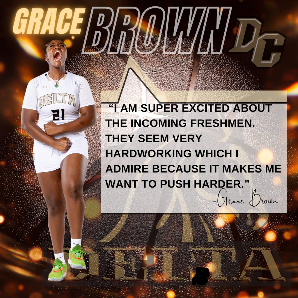 Welcome back Soph Fwd Grace Brown.Grace is our top returning rebounder from last season.She has worked hard in the off-season to improve her footwork &amp; shooting to prepare for the upcoming SZN . 

Look for Grace to stand out in the classroom as one of our top scholar-athletes.