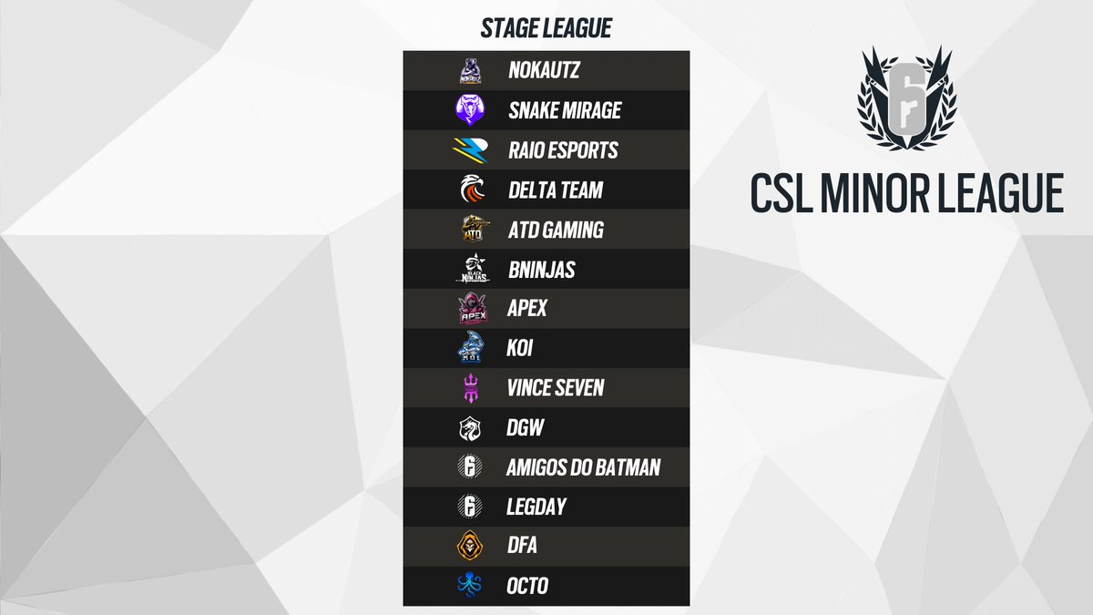 CSLseries's tweet photo. Boa Sorte Para as Equipes Amanhã
@OCTOEsportsR6 #TeamNokautz #RaioEsports #ApexGaming #ATDGaming @DeltaTeamR6 @VinceSevenBR @KOIgamingg1 @DRAGONSWHITE_R6 #AmigosDoBatman #Legday @dfaesportsbr #SnakeMirage @BNinjaseSports https://t.co/qV48M3f4lE
