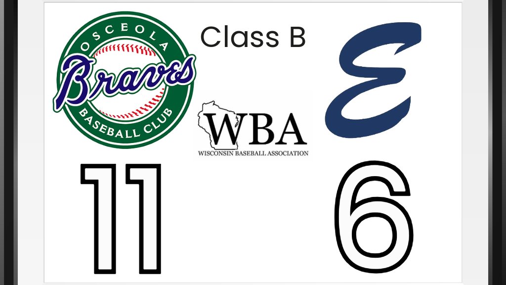 Osceola Braves win the 2024 Wisconsin Baseball Association Class B title! 
wbabaseball.org/event/osecola-…  #WBAClassB