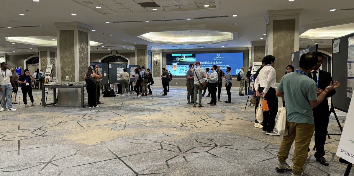 Join us for the PMSE poster session in the Plaza Foyer.  Taking place from 1-3 and 4-6 pm MT today!  #ACSFall2024