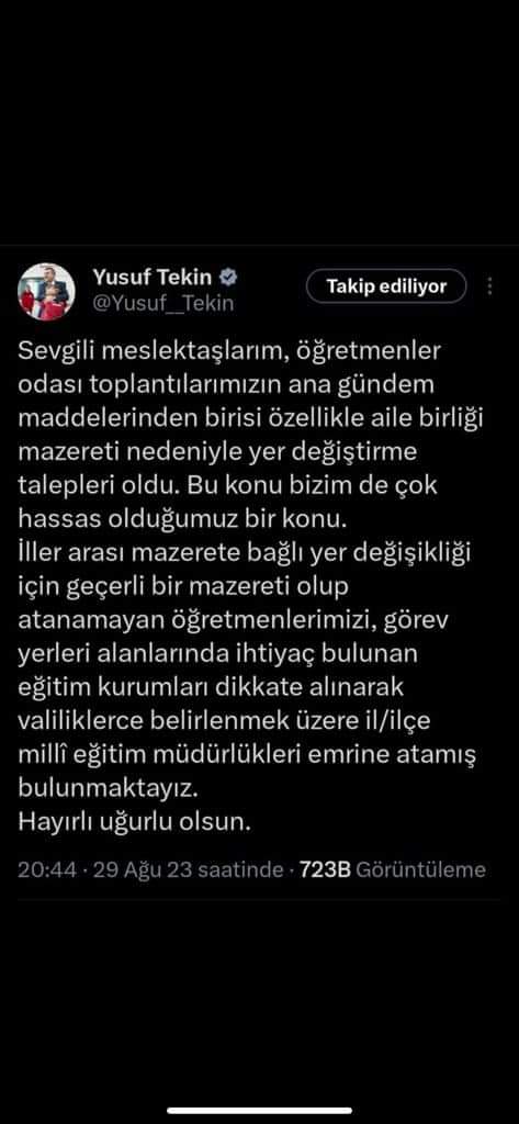 ogretmensitemiz's tweet photo. Sayın Bakanım hangi bürokrat sizi yanlış yönlendiriyor. Ya da yönetmelikleri, kılavuzları hazırlayan personelin öğretmenler ile ilgili nasıl bir problemi var ki devamlı öğretmenler hedef alınıyor. Ne değişti ki şimdi öğretmenler mağdur oluyor.
@Yusuf__Tekin

 #MagduriyetDegilBayramOlsun