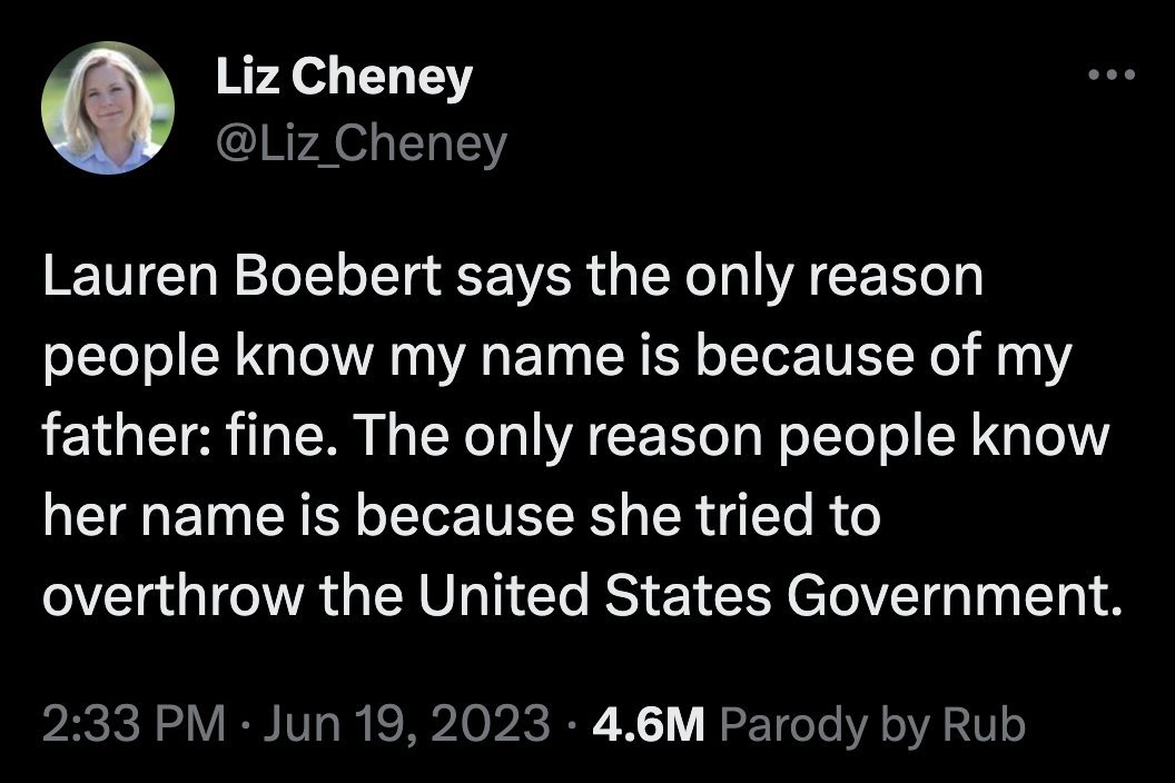 FaithRubPol's tweet photo. Liz Cheney SLAMS Boebert 👏 https://t.co/XNG4ZClxv2
