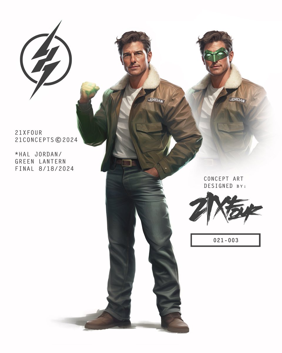 21xfour's tweet photo. 2 1 C O N C E P T S :

Title: DCU Hal Jordan / Green Lantern

Hal Jordan / Green Lantern:
Actor: Tom Cruise

“In brightest day, in blackest night...”
•
This series is about crafting concepts from ideas, providing new perspectives, and sparking the imagination. 

For deeper insight, please see the caption below. 
•
#21xfour #21concepts #tomcruise #haljordan #greenlantern #greenlanterncorp #lanterns #jamesgunn #fancast #fanart #conceptart #dccomics #dcu #dcuniverse #dcstudios