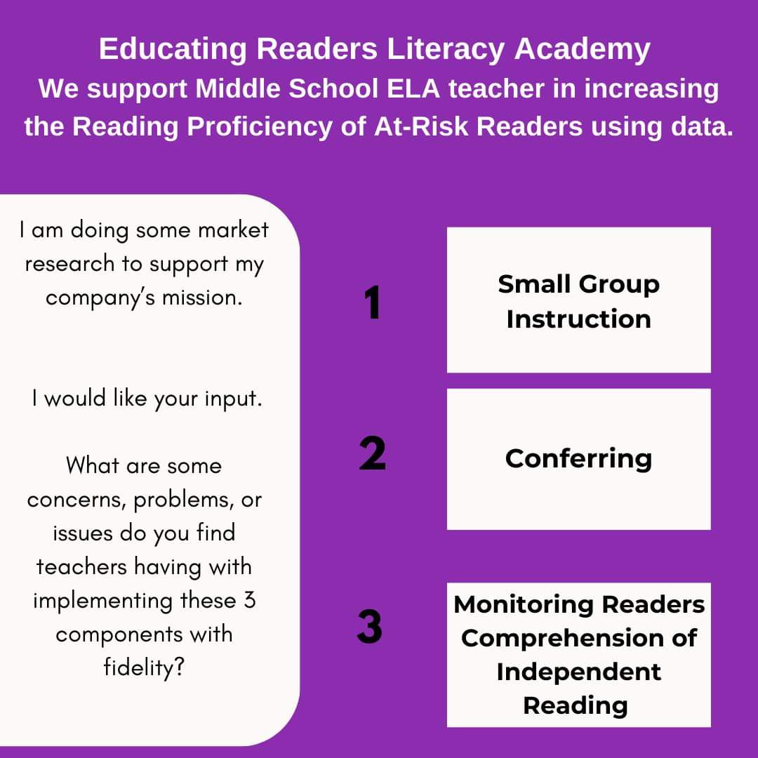MrsEduc8te's tweet photo. As I build my consulting firm, I'm working to meet the needs of ELA teachers.  My love for using data as I  Implement Reading Workshop led me to this endeavor.
#readingdata #readingteachers #iteachsecondaryela #educationalconsultant #educatingreadersliteracyacademy https://t.co/huRToNJ9uF