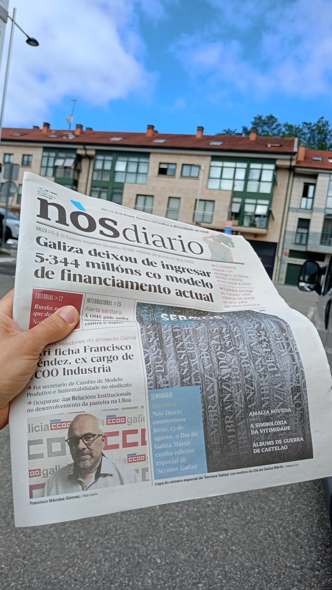 Ací el <a href="/NosDiario/">Nós Diario</a>! 
Llegir-lo en gallec és un plaer. A més inclou seccions i articles ben potents i útils. Qui passe per #Galiza que no oblide comprar-lo 😉.