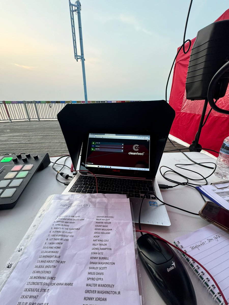 Hello <a href="/radiocabin/">Cabin FM</a>, who are using Cleanfeed to broadcast <a href="/HerneBayJazz/">Herne Bay Jazz & Swing Festival</a> live this afternoon 💪🎤🎙️ #jazz #live #music